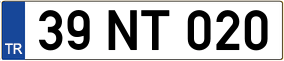 Trailer License Plate